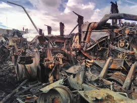 Abfuhr Schrott Brandschaden 1