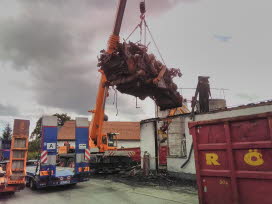 Abfuhr Schrott Brandschaden 3