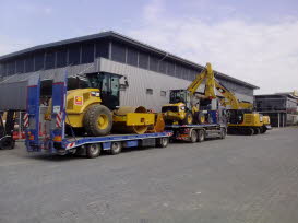 Transport Walzenzug und Radlader